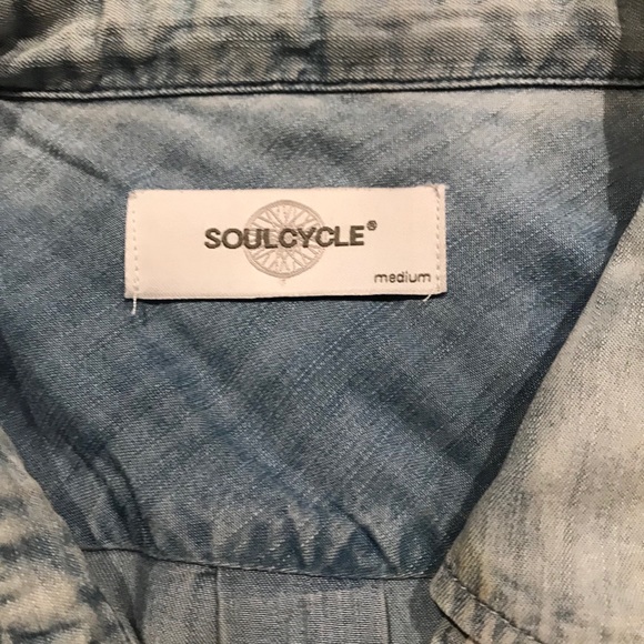 New/Never Worn - Soul Cycle Thin Denim Buttondown Shirt-SUPER SOFT! - Picture 3 of 5
